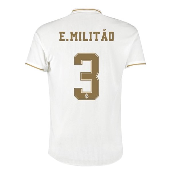 Camiseta Real Madrid NO.3 E.Militão 1ª 2019/20 Blanco